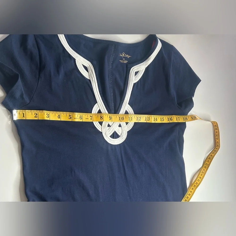 NWT Lilly Pulitzer Brewster Dress True Navy Sz M Nautical Resortwear Cruise - Picture 9 of 10